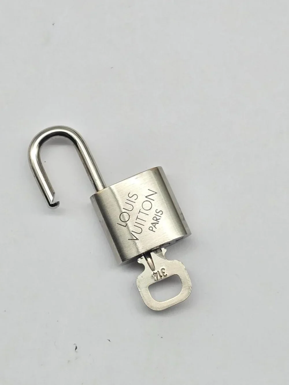 Authentic Louis Vuitton Silver Padlock & Key Set – Made in France #314